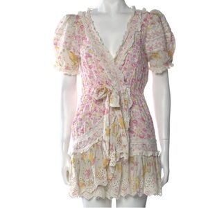 LoveShackFancy floral mini dress